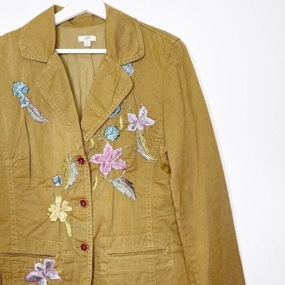 J JILL Embroidered Floral Blazer - Picture 2 of 8